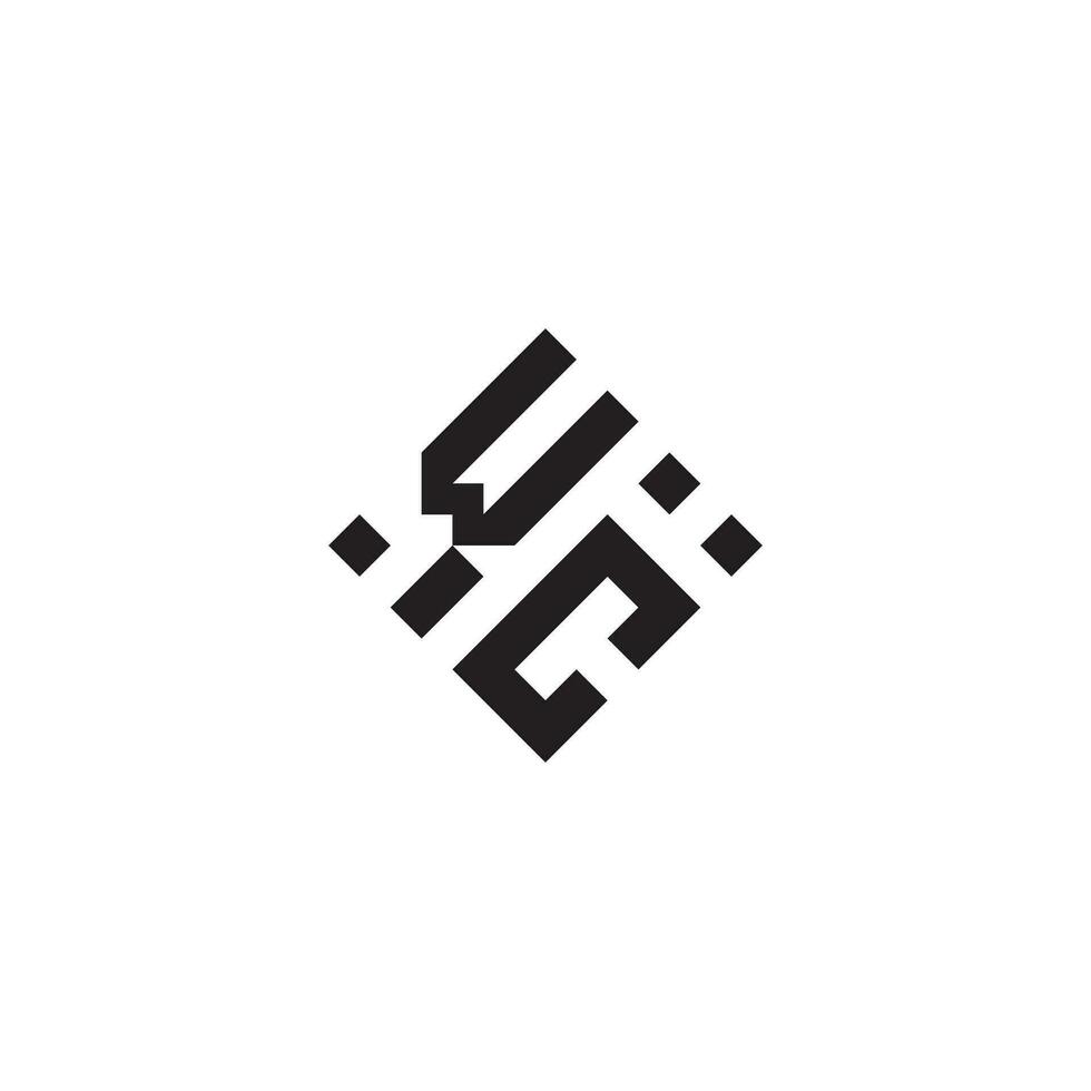cw geometrisk logotyp första begrepp med hög kvalitet logotyp design vektor