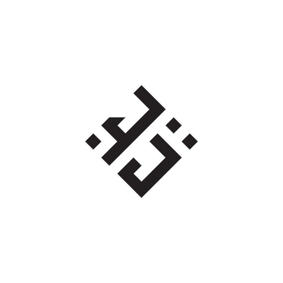 jj geometrisch Logo Initiale Konzept mit hoch Qualität Logo Design vektor
