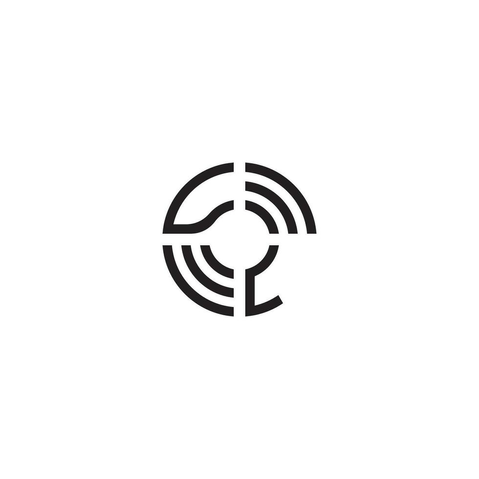 lv Kreis Linie Logo Initiale Konzept mit hoch Qualität Logo Design vektor