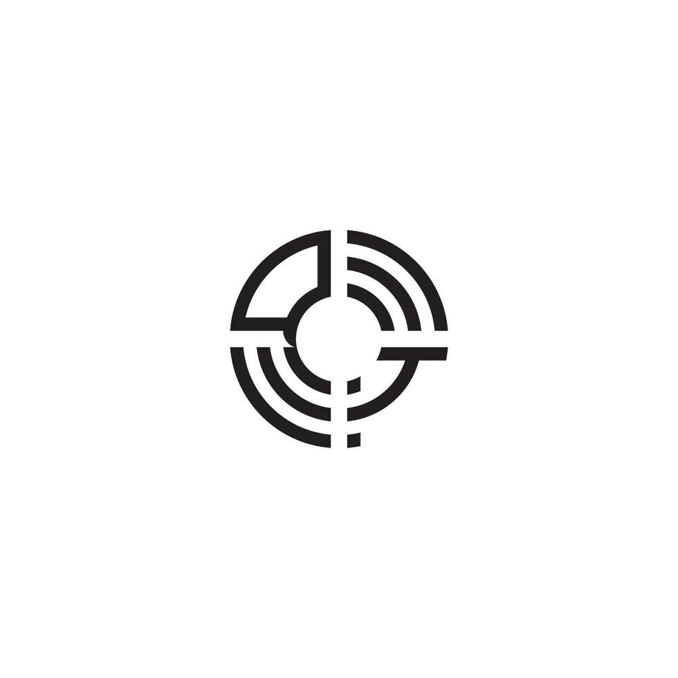 tq cirkel linje logotyp första begrepp med hög kvalitet logotyp design vektor