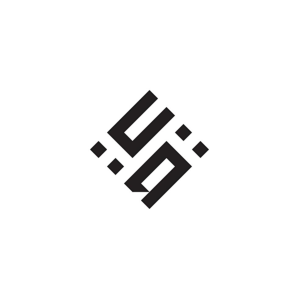qu geometrisch Logo Initiale Konzept mit hoch Qualität Logo Design vektor