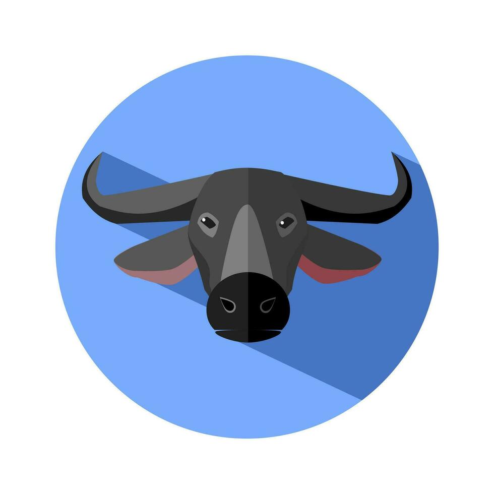 Büffel Symbol auf Weiß Hintergrund. Büffel Logo. Vektor Illustration