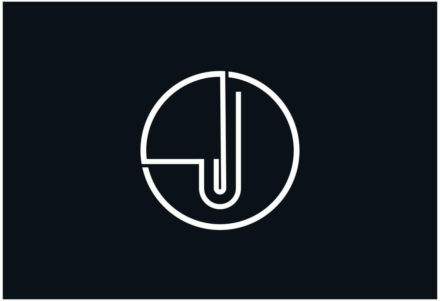 Brief j minimal Linie Logo vektor