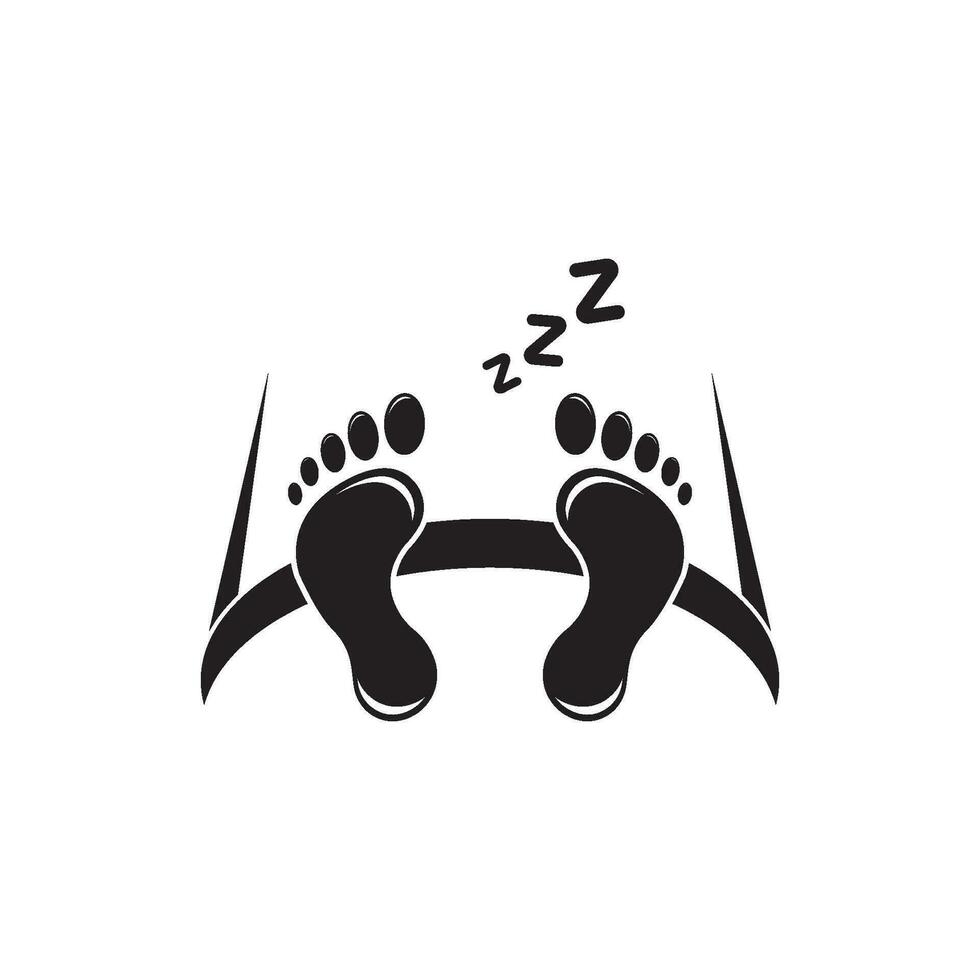 sovande person logotyp ikon, vektor illustration design