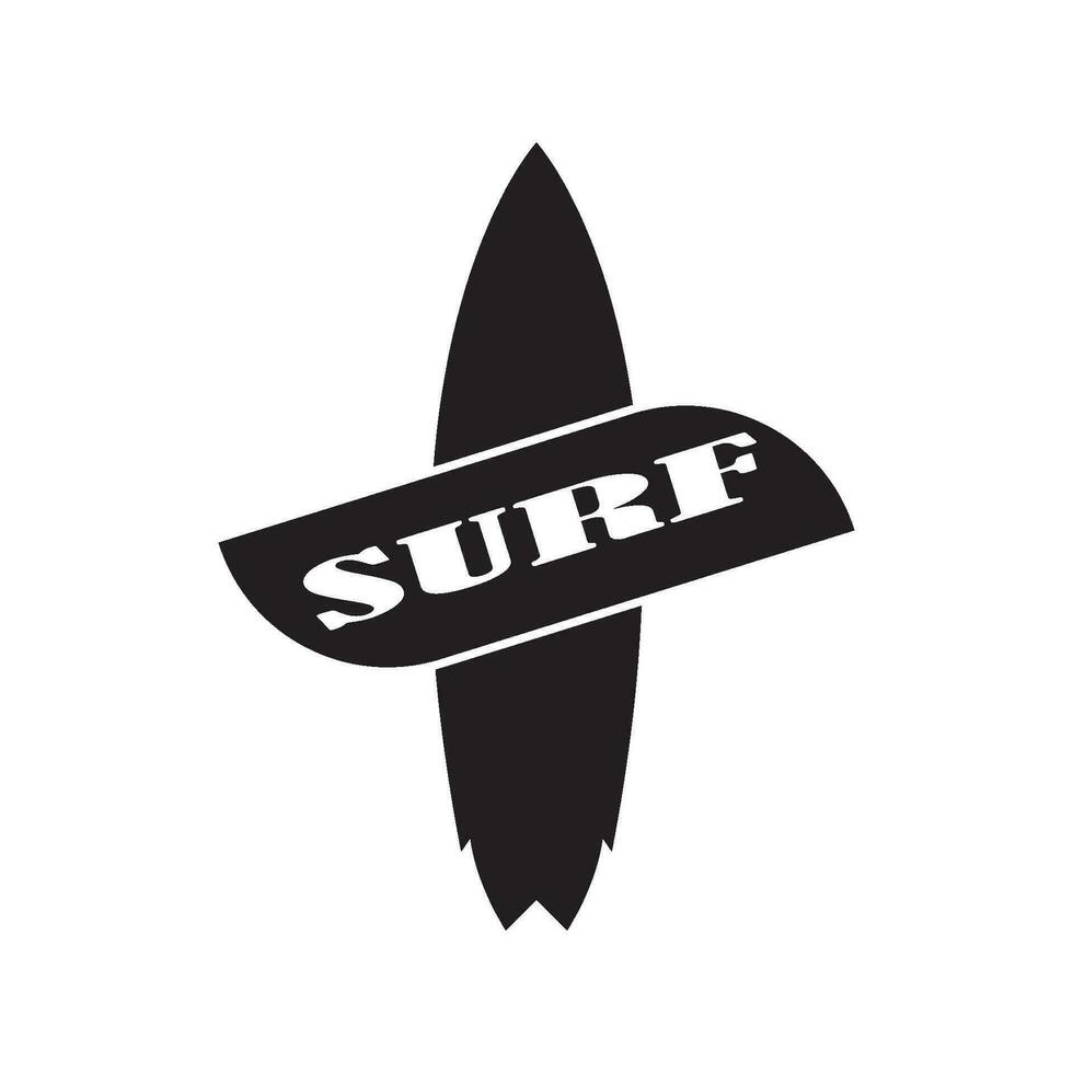 surfingbräda logotyp ikon design vektor illustration mall.