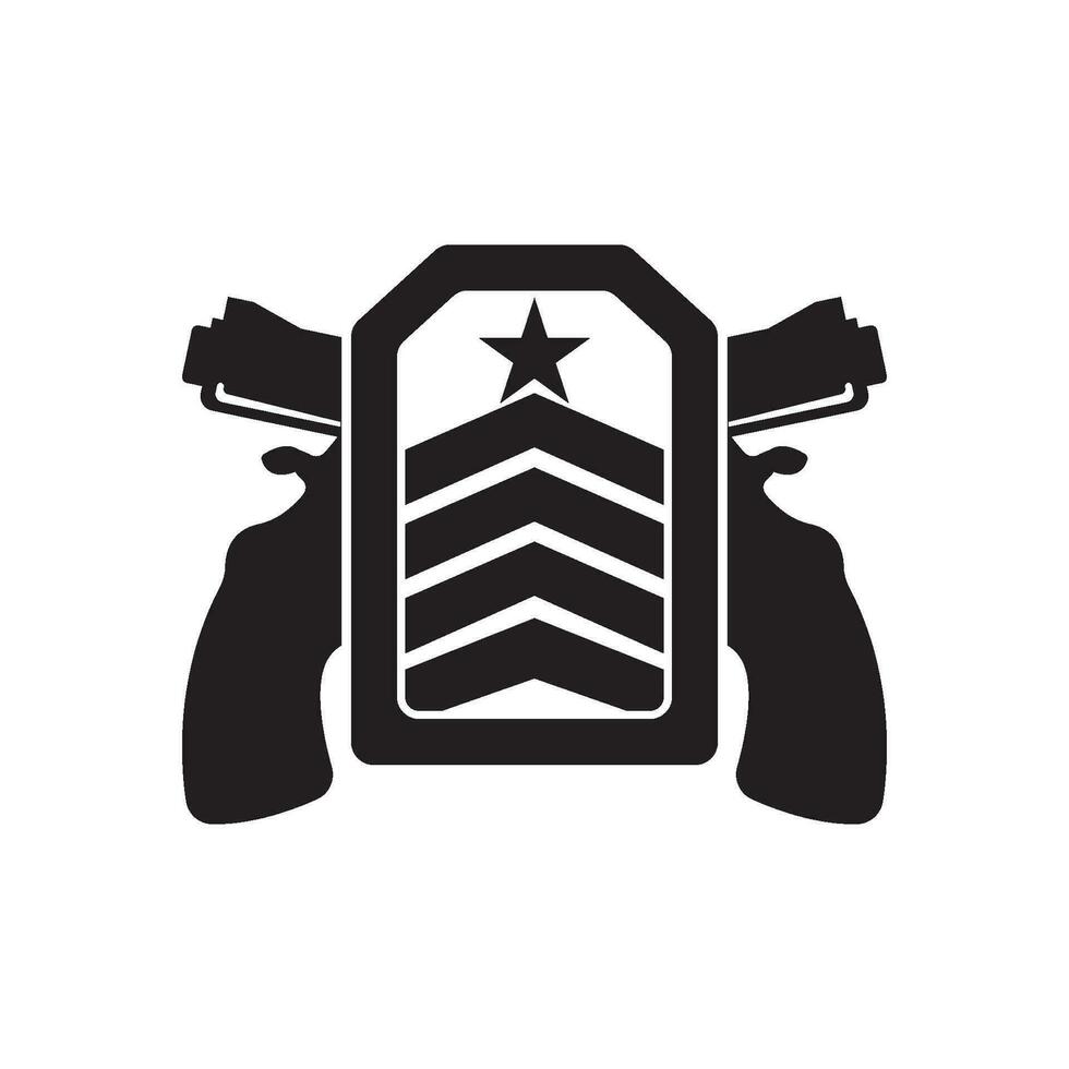 Militär- Rang Symbol Logo Vektor Design Vorlage