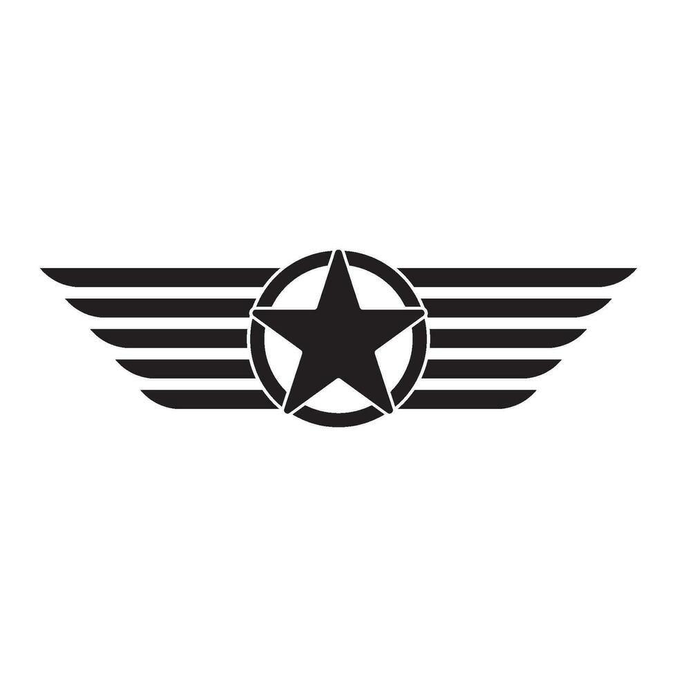 Militär- Rang Symbol Logo Vektor Design Vorlage