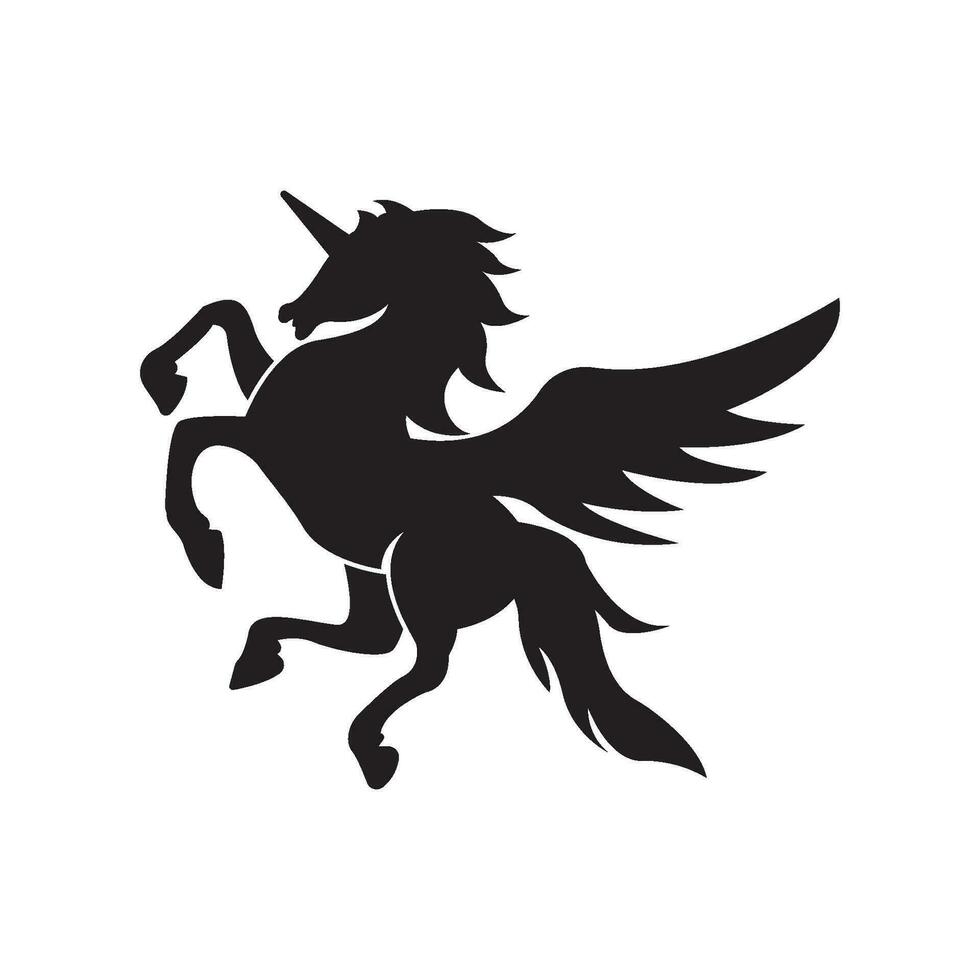 Einhorn Logo Symbol, Vektor Illustration Design