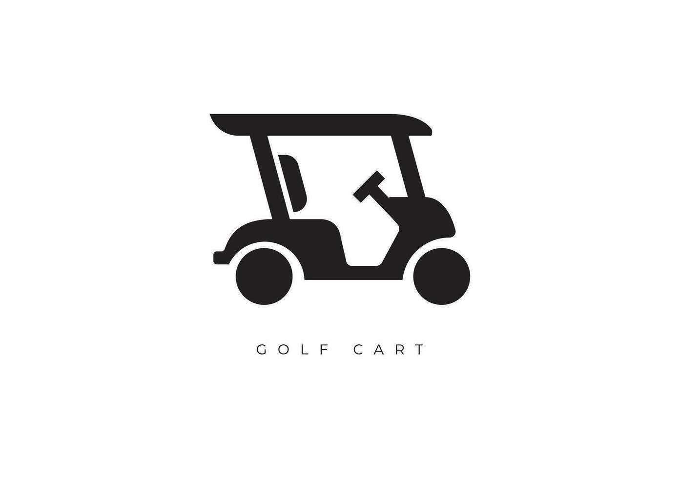golfbils logotyp vektor