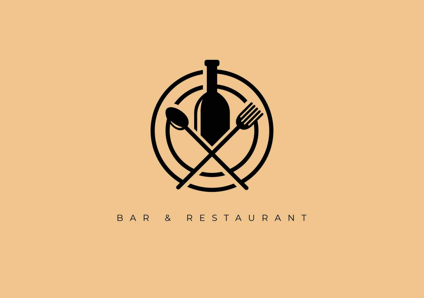 Bar und Restaurant Logo vektor