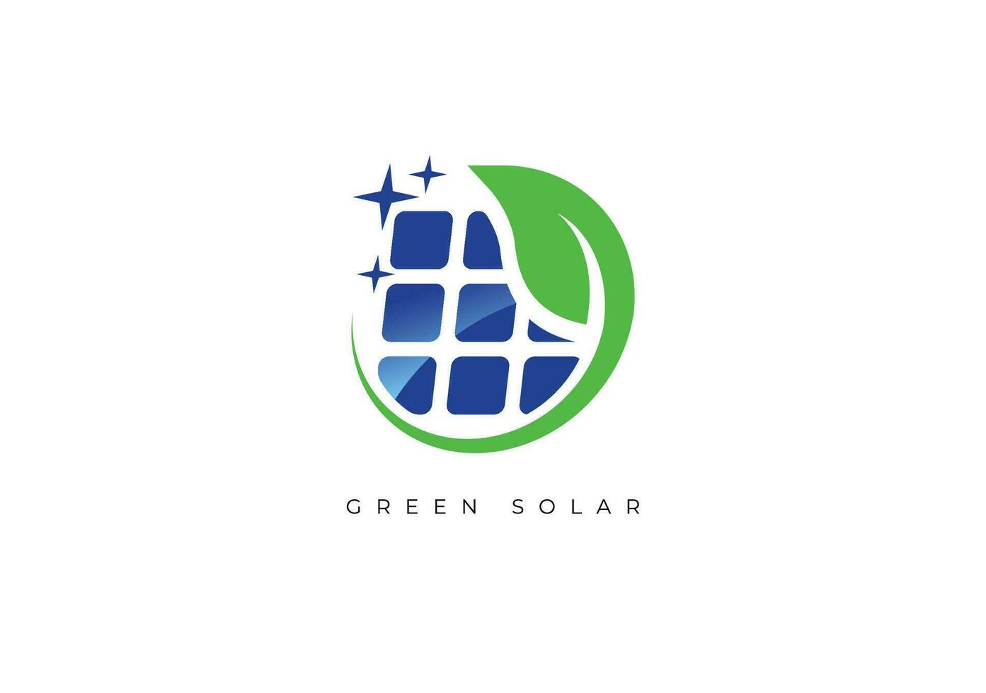 Grün Solar- Logo vektor