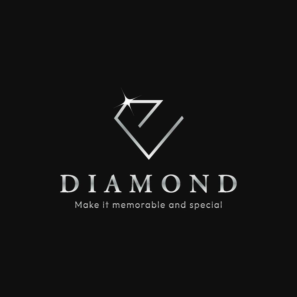 kreativ Luxus Diamant Logo Vorlage Design. Logo zum Geschäft, Schmuck, Marke und Unternehmen. vektor