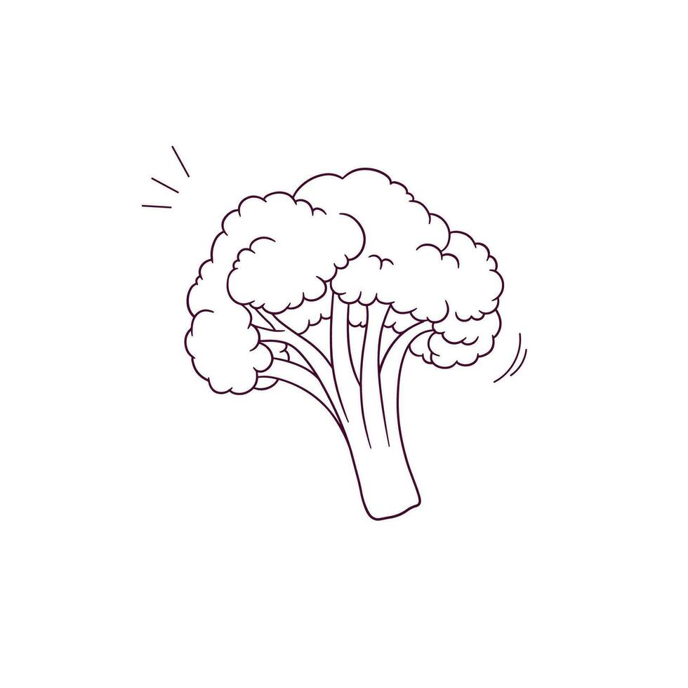 hand dragen illustration av broccoli ikon. klotter vektor skiss illustration