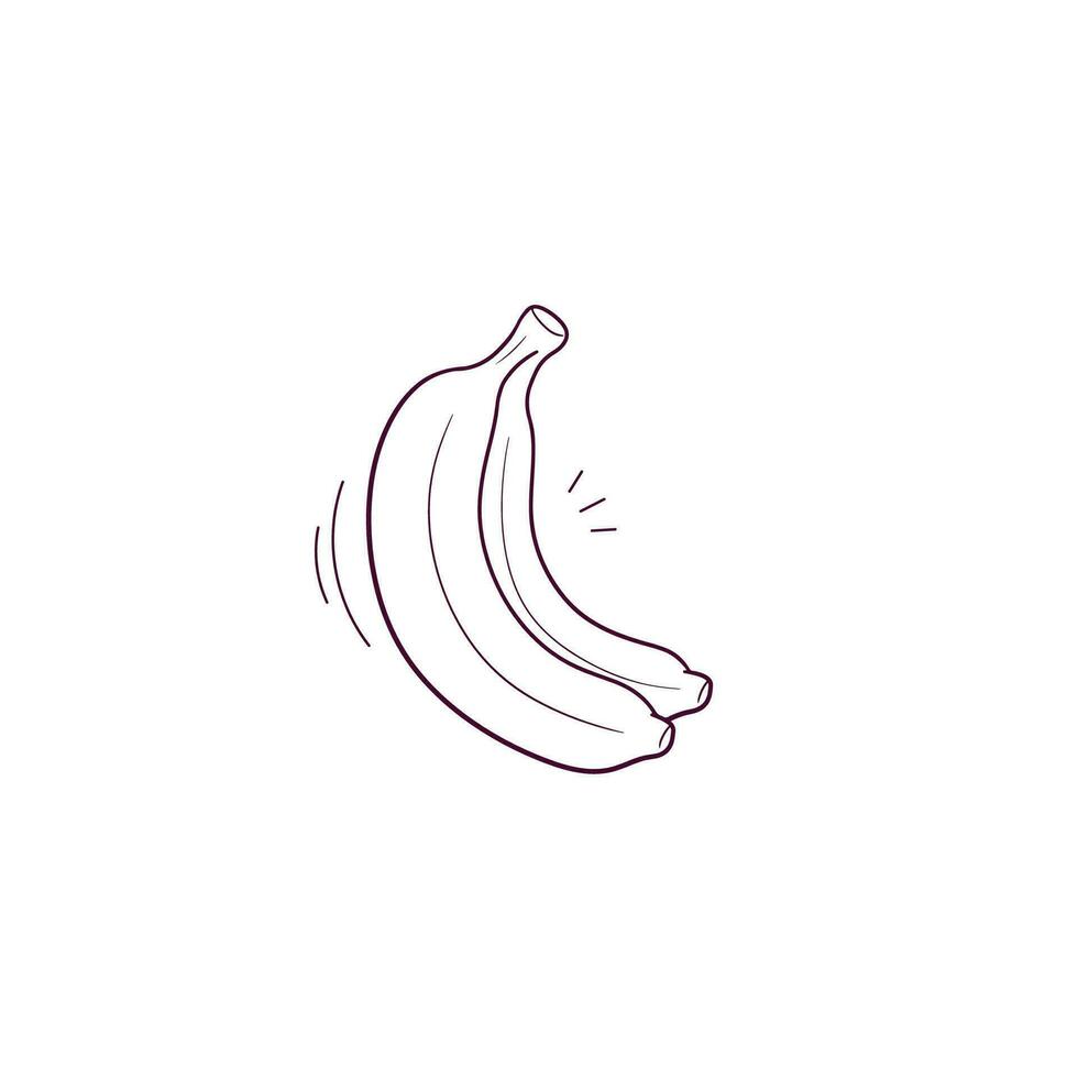 Hand gezeichnet Illustration von Banane Symbol. Gekritzel Vektor skizzieren Illustration