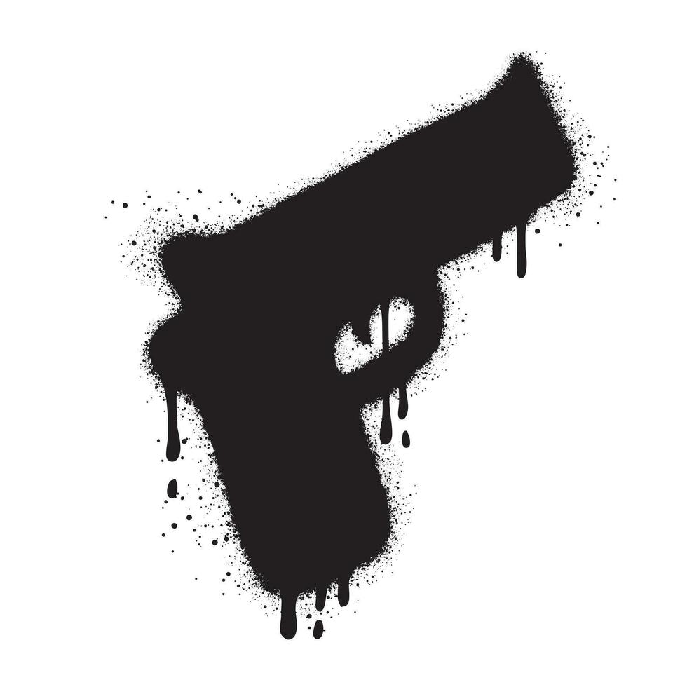 spray målad graffiti pistol ikon sprutas isolerat med en vit bakgrund. vektor