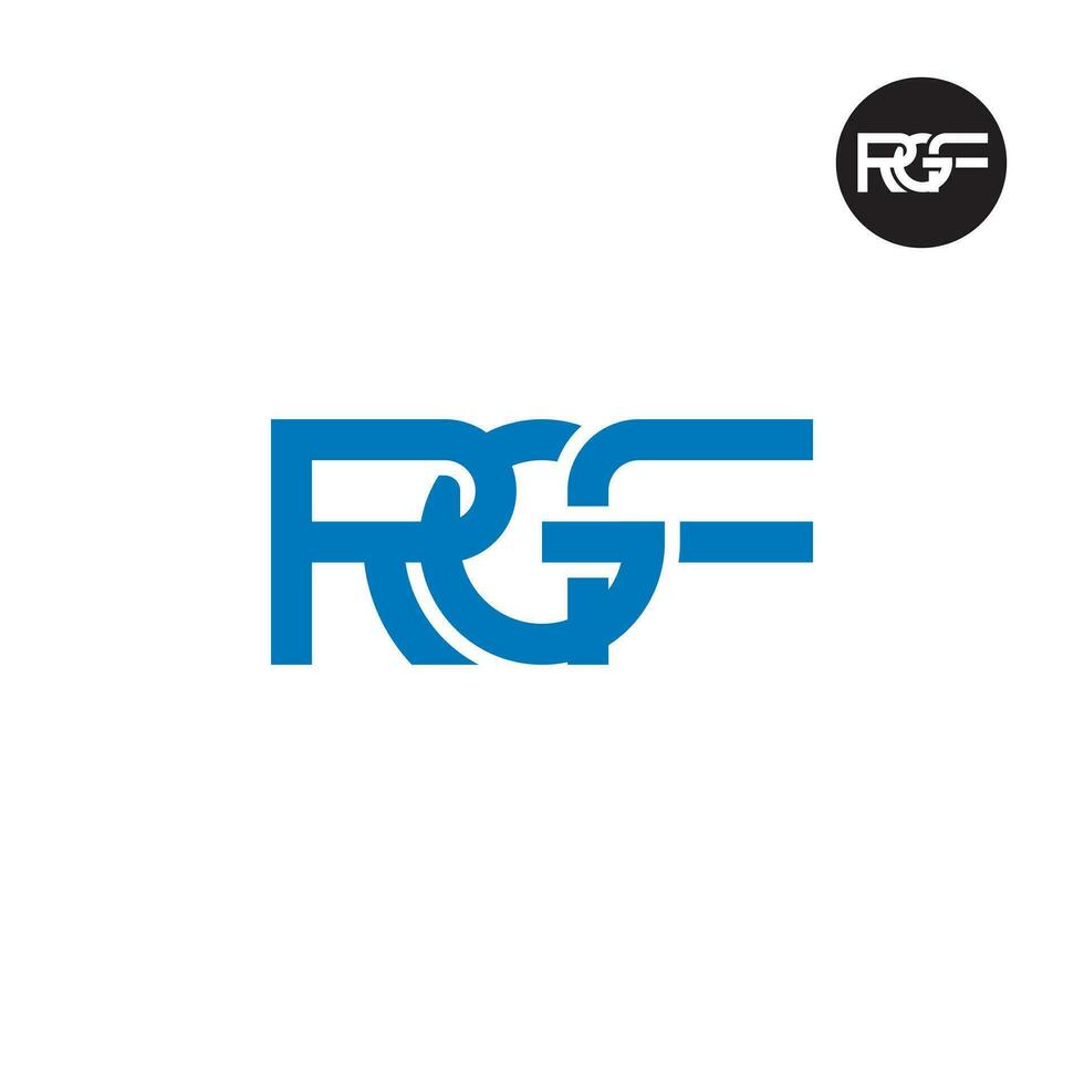 brev rgf monogram logotyp design vektor