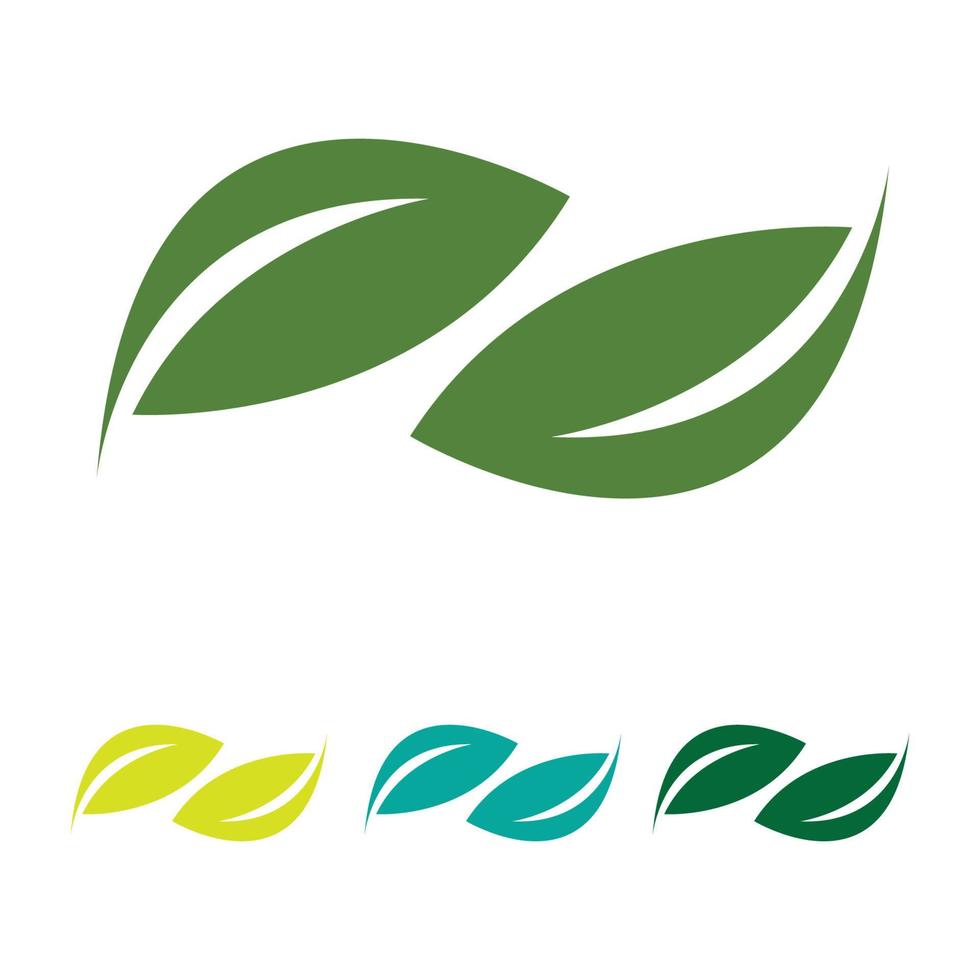blatt logo set illustration design vektor