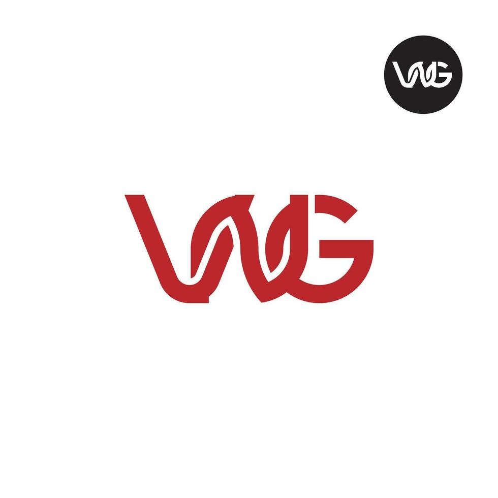 brev vng monogram logotyp design vektor