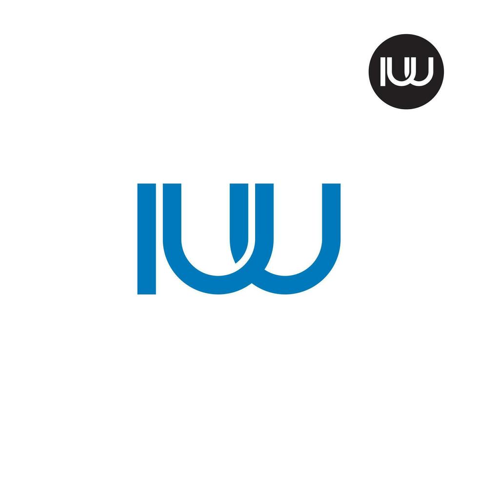 brev iuu monogram logotyp design vektor