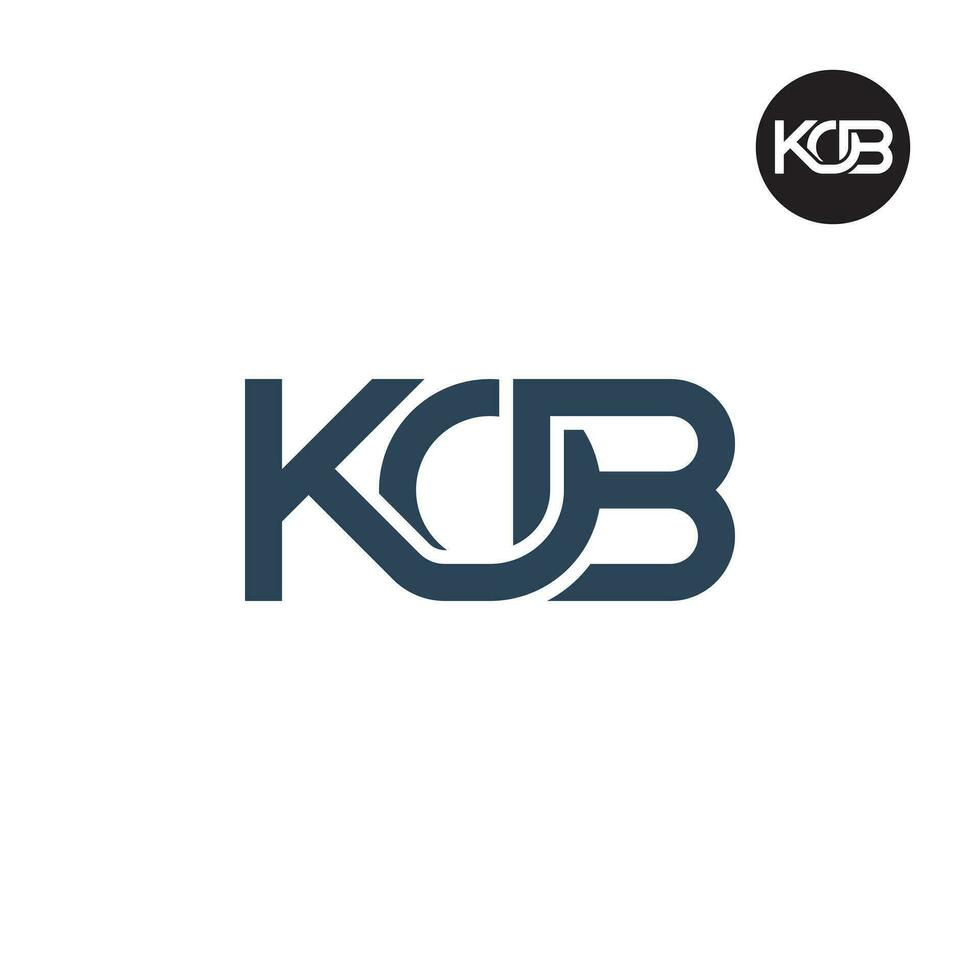 brev kob monogram logotyp design vektor