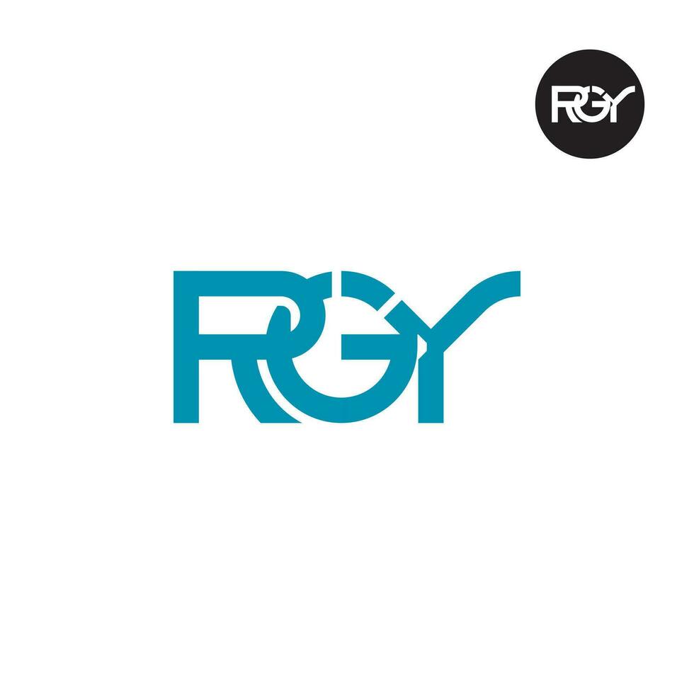 Brief rgy Monogramm Logo Design vektor