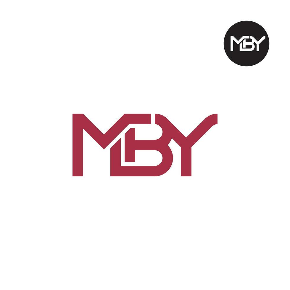 brev mby monogram logotyp design vektor