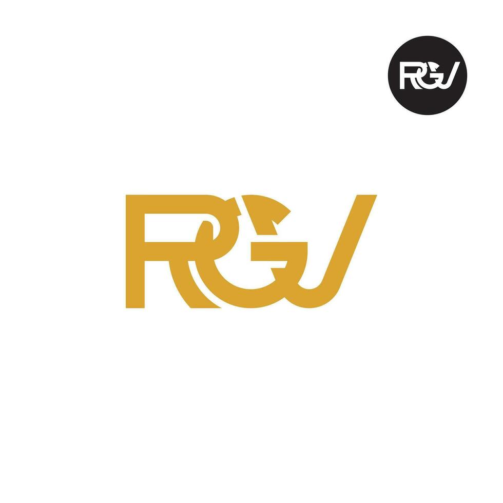 brev rgv monogram logotyp design vektor