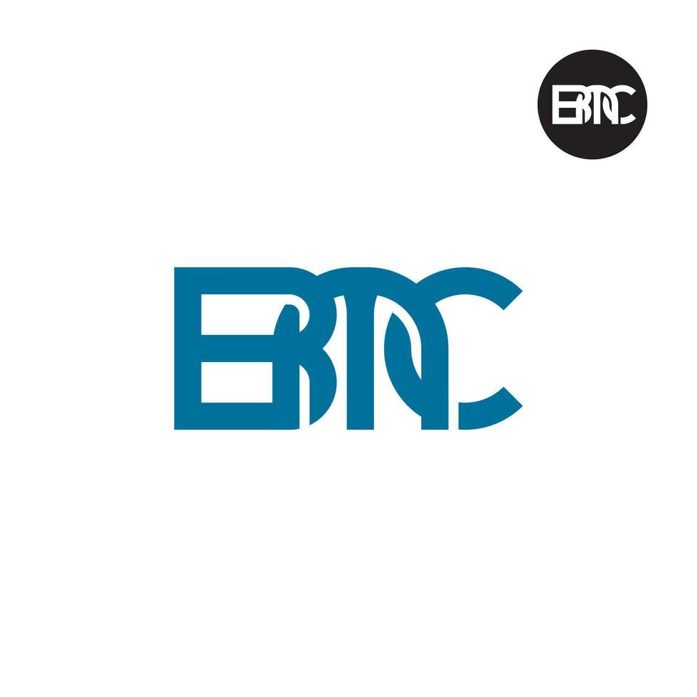 brev bmc monogram logotyp design vektor