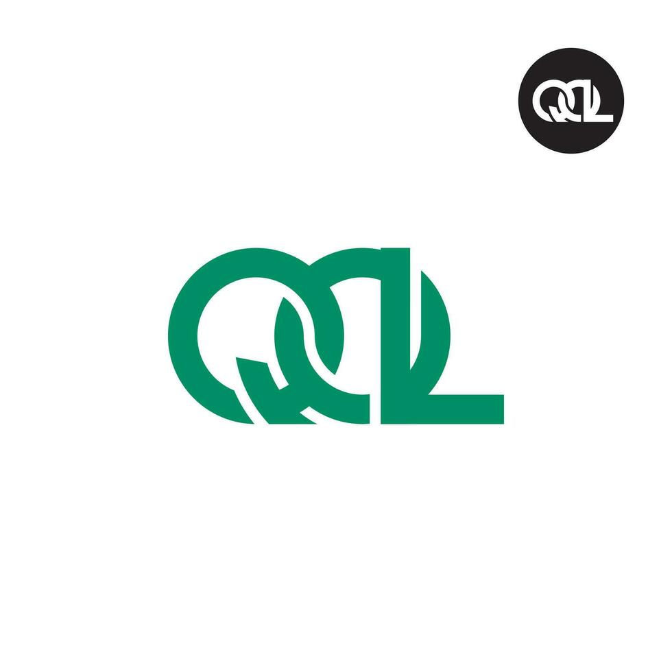 brev qol monogram logotyp design vektor