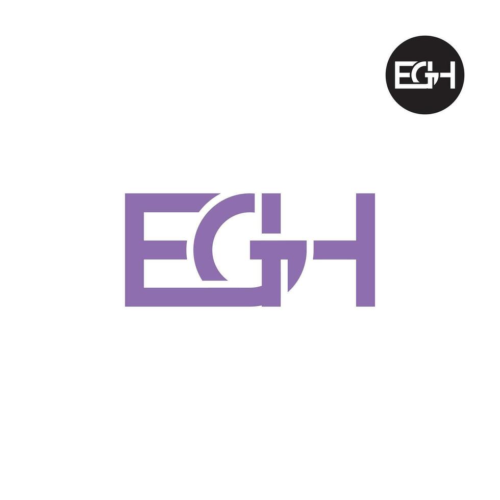 brev egh monogram logotyp design vektor