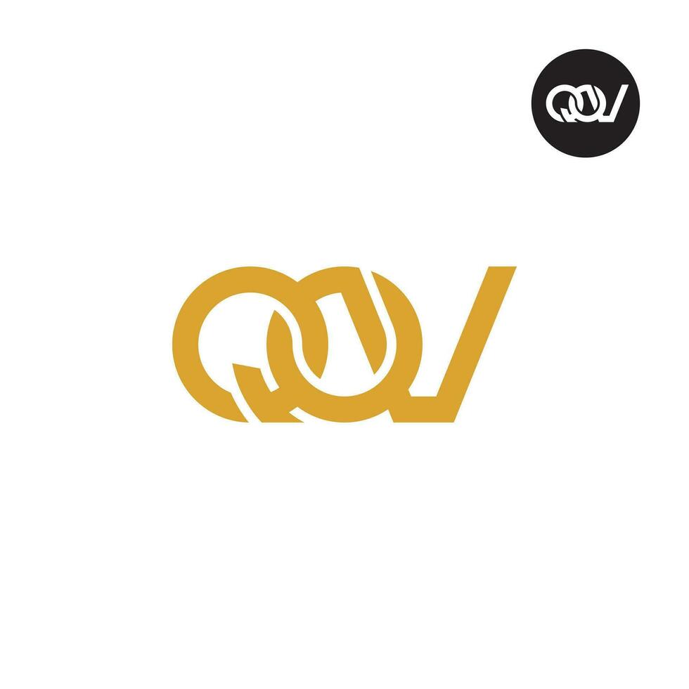 Brief qov Monogramm Logo Design vektor