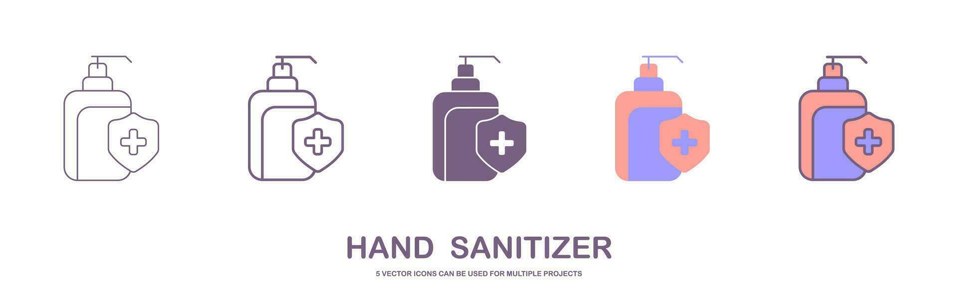 Waschen Hand Desinfektionsmittel Flüssigkeit Seife Vektor Linie Symbol.