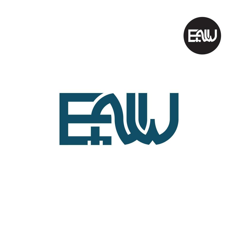 brev enw monogram logotyp design vektor