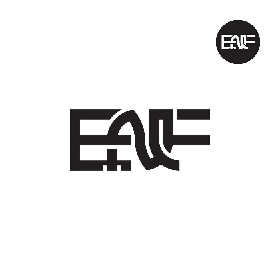 brev enf monogram logotyp design vektor