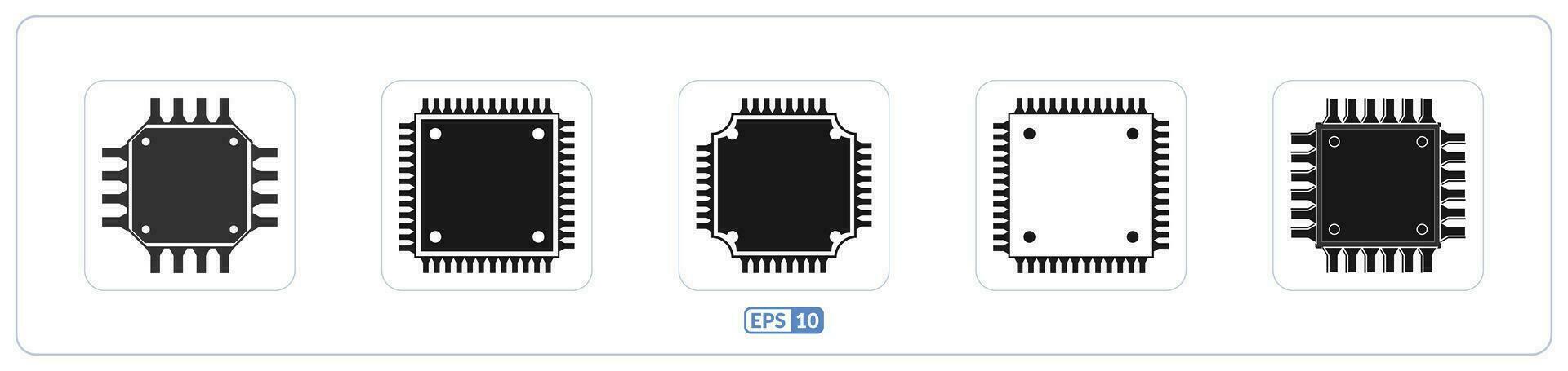 Chipsatz, künstlich Intelligenz eben Symbol vektor