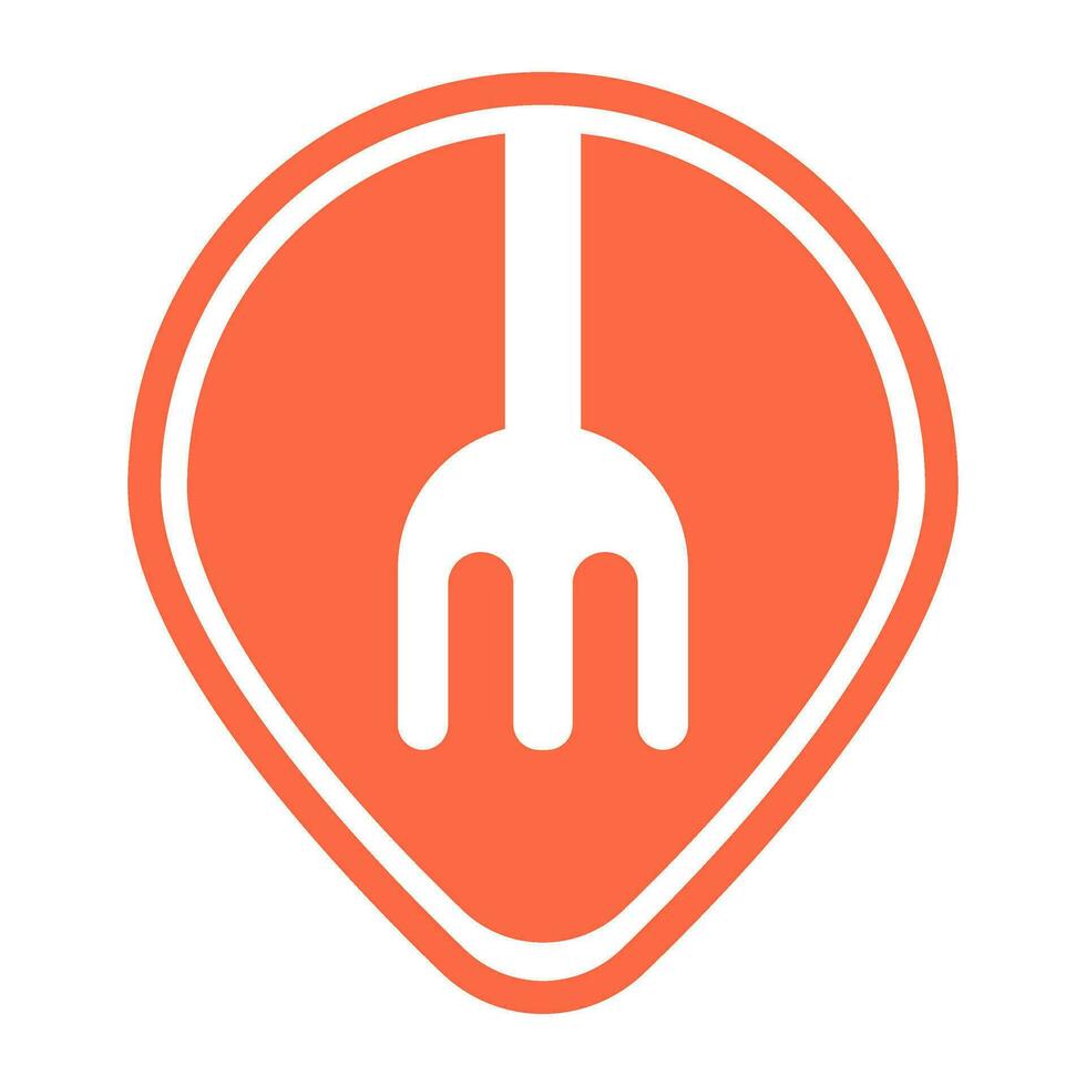 Gabel sich ausruhen Vektor Logo