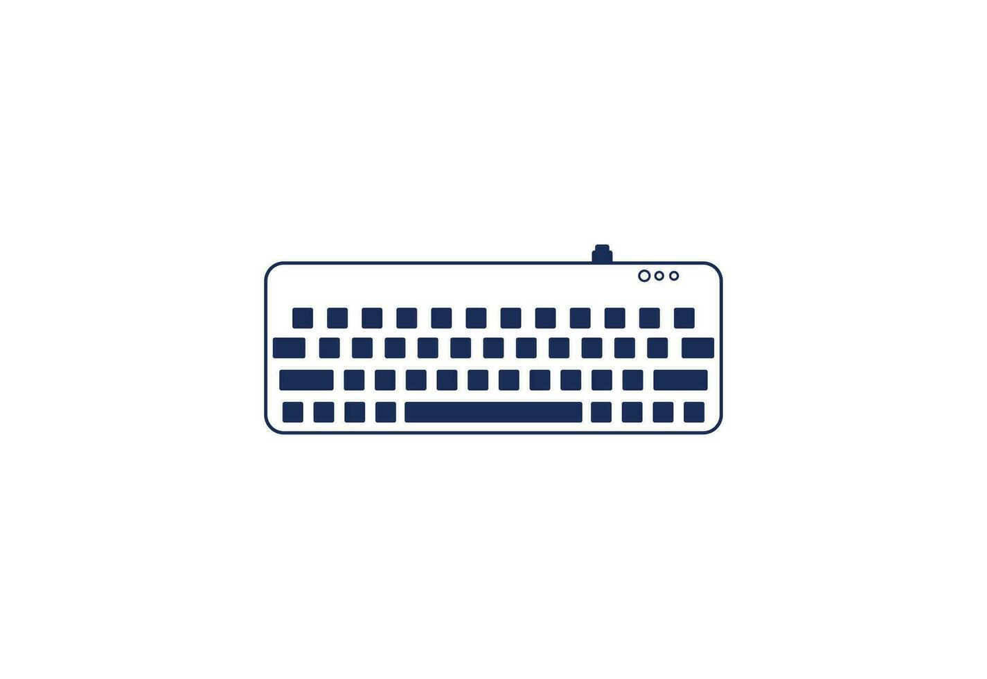 abstrakt Computer Tastatur Logo Design, Vektor Silhouette Tastatur Symbol, Vektor Illustration