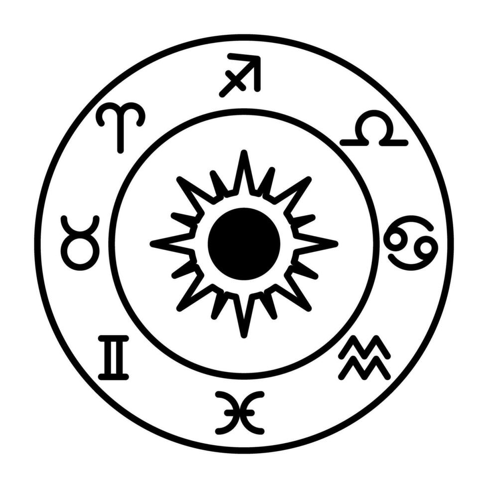 esoterisk astrologi ikon vektor