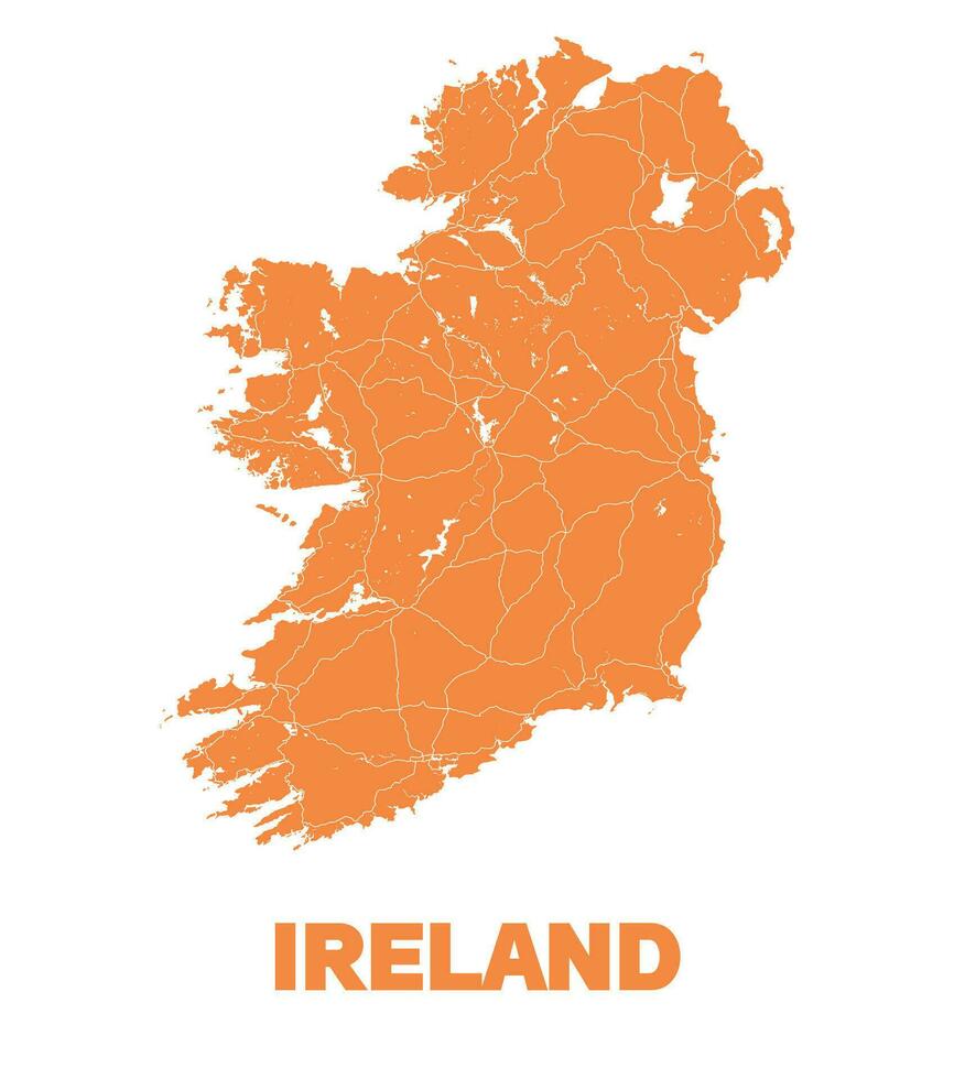 detaljerad irland Karta design vektor