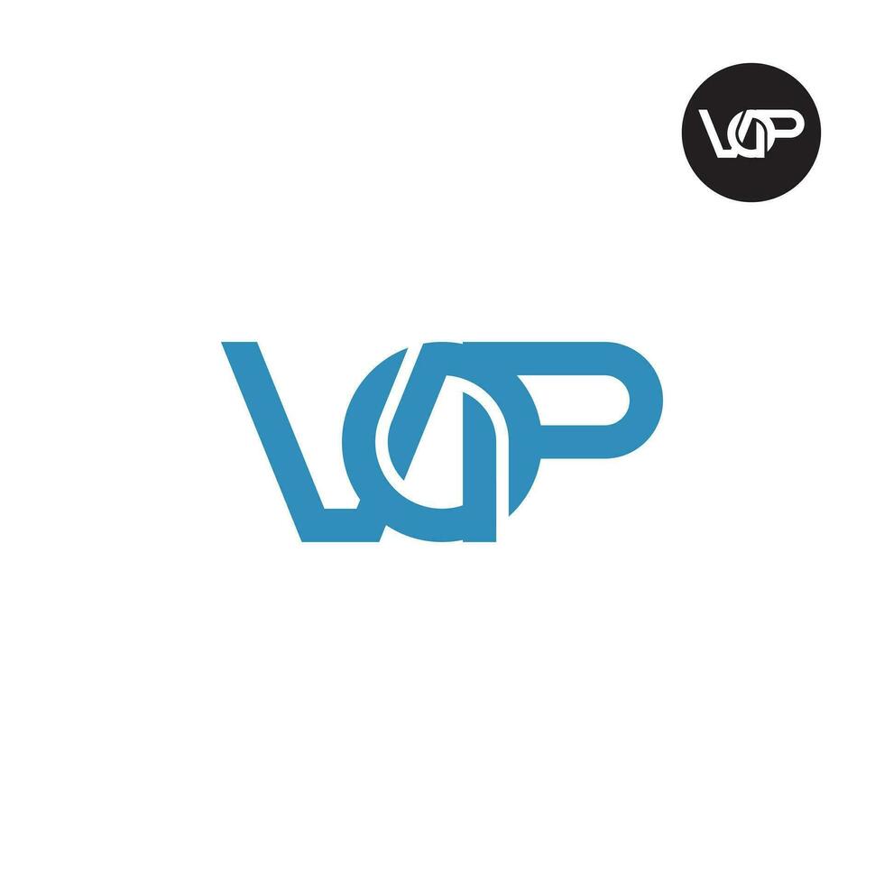 Brief vop Monogramm Logo Design vektor