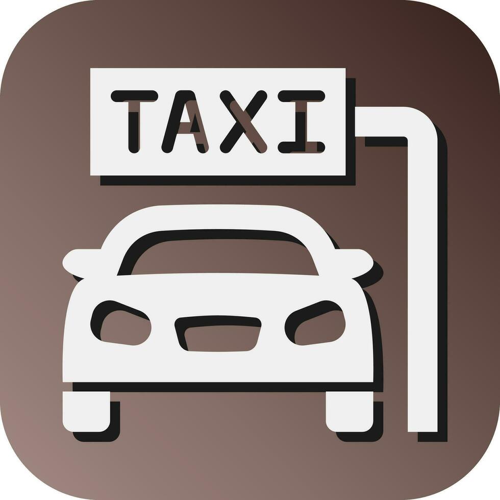 taxi vektor glyf lutning bakgrund ikon för personlig och kommersiell använda sig av.