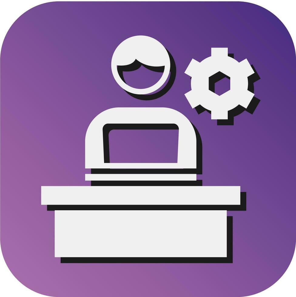 Verwaltung Vektor Glyphe Gradient Hintergrund Symbol zum persönlich und kommerziell verwenden.