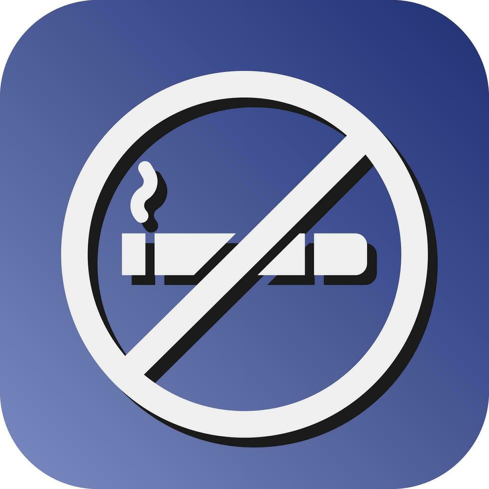 Nein Rauchen Vektor Glyphe Gradient Hintergrund Symbol zum persönlich und kommerziell verwenden.