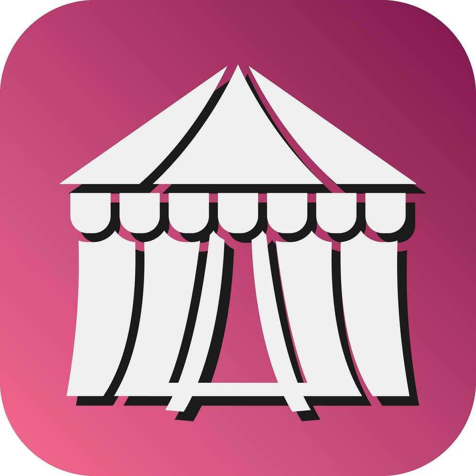 Zirkus Zelt Vektor Glyphe Gradient Hintergrund Symbol zum persönlich und kommerziell verwenden.