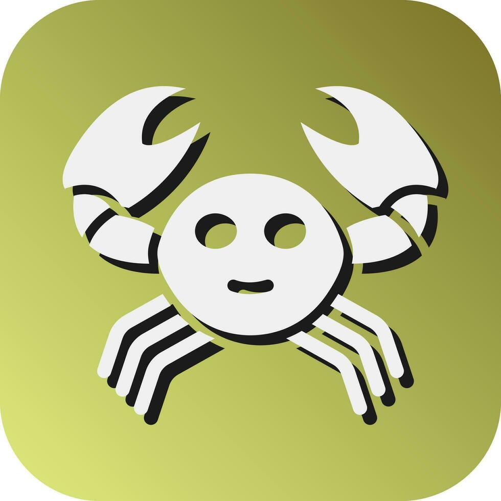 Krabbe Vektor Glyphe Gradient Hintergrund Symbol zum persönlich und kommerziell verwenden.