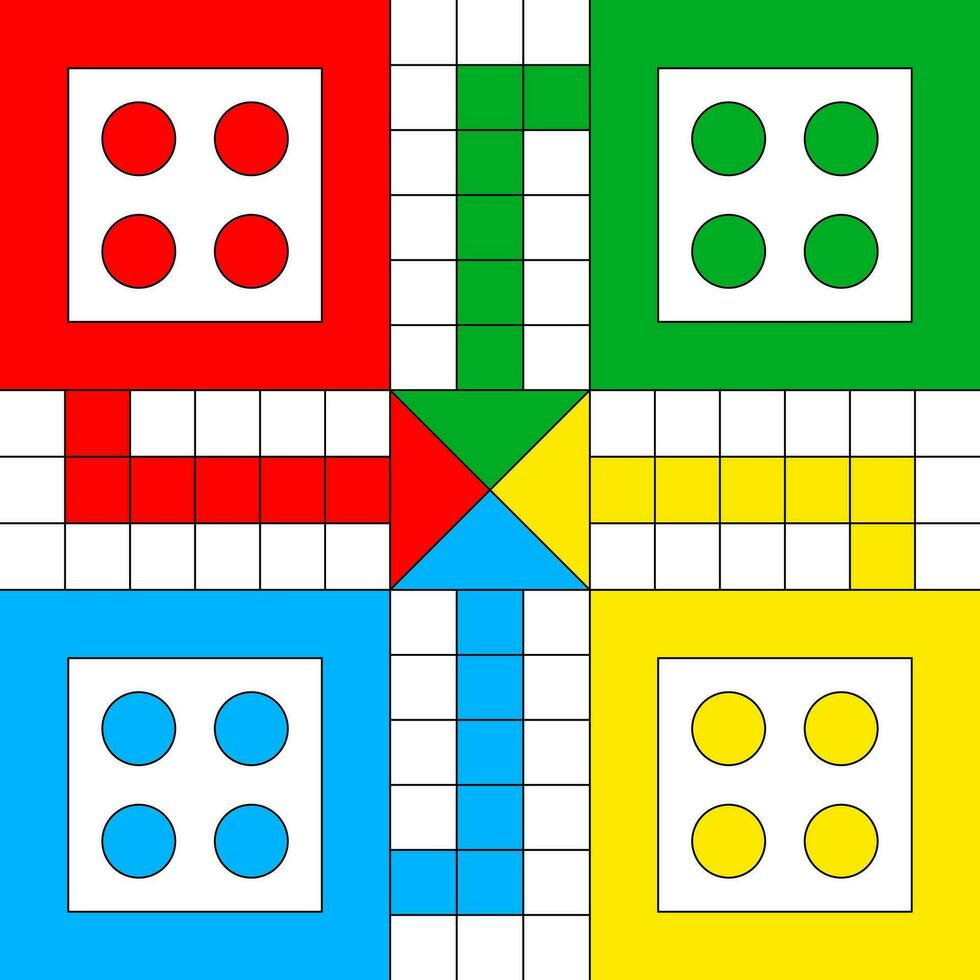 Ludo Tafel Spiel Vektor Illustration