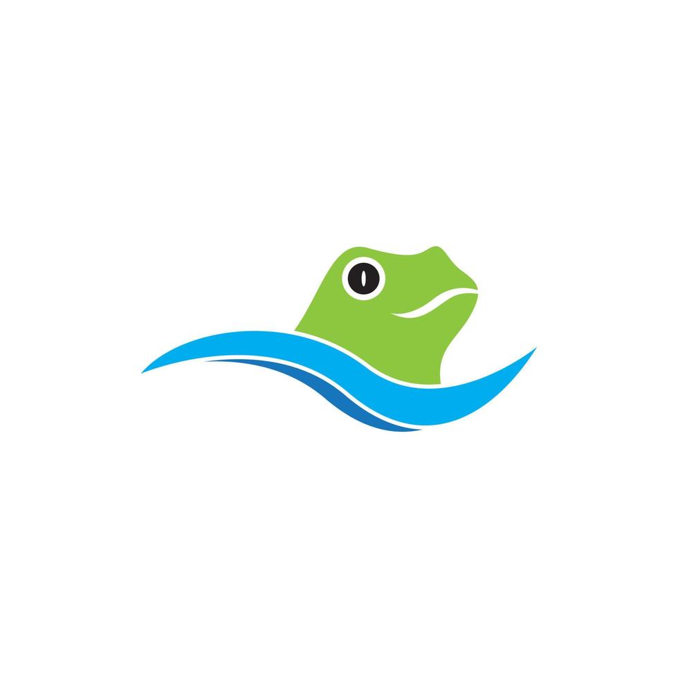 grüner Frosch-Symbol und Symbol-Vektor-Illustration vektor