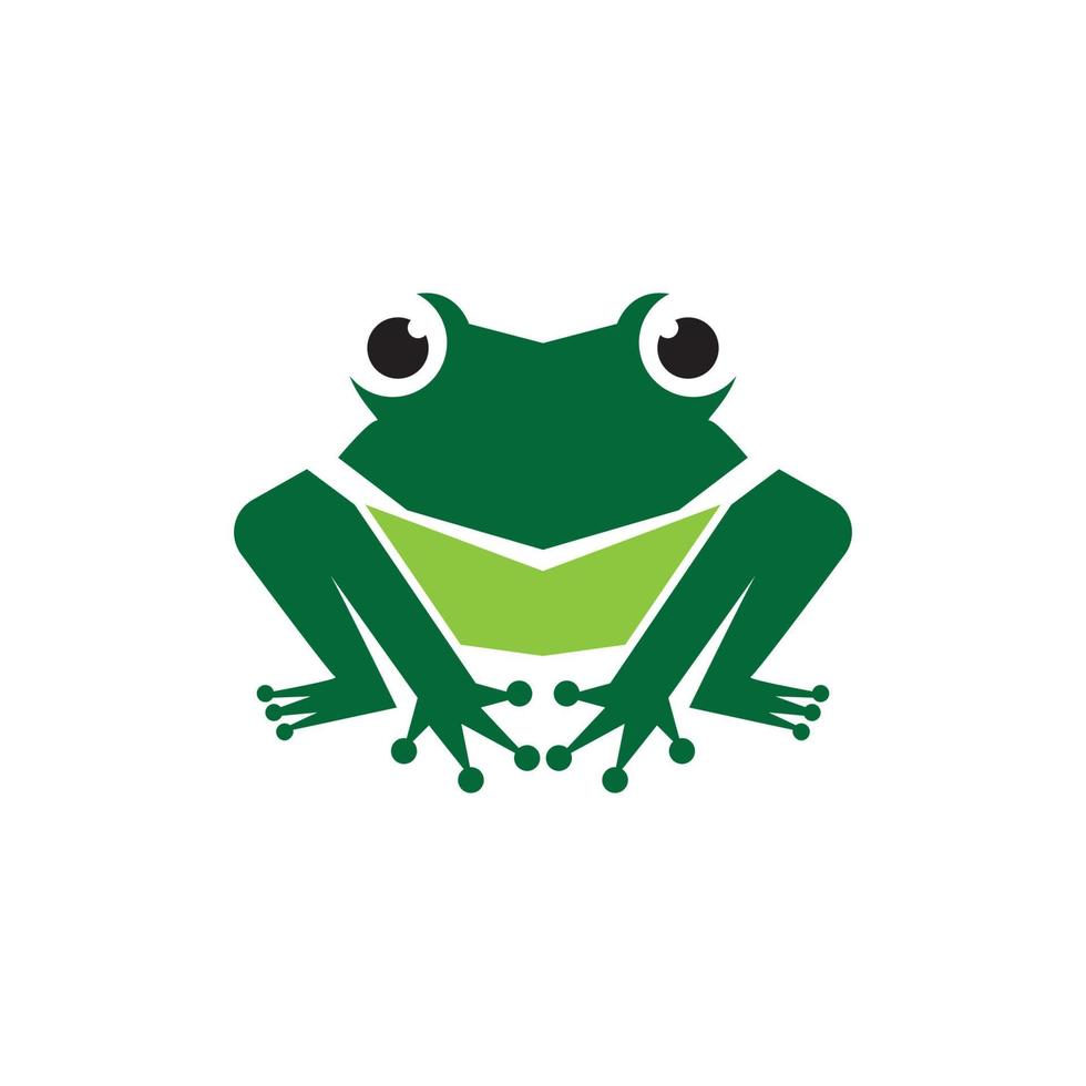 grüner Frosch-Symbol und Symbol-Vektor-Illustration vektor