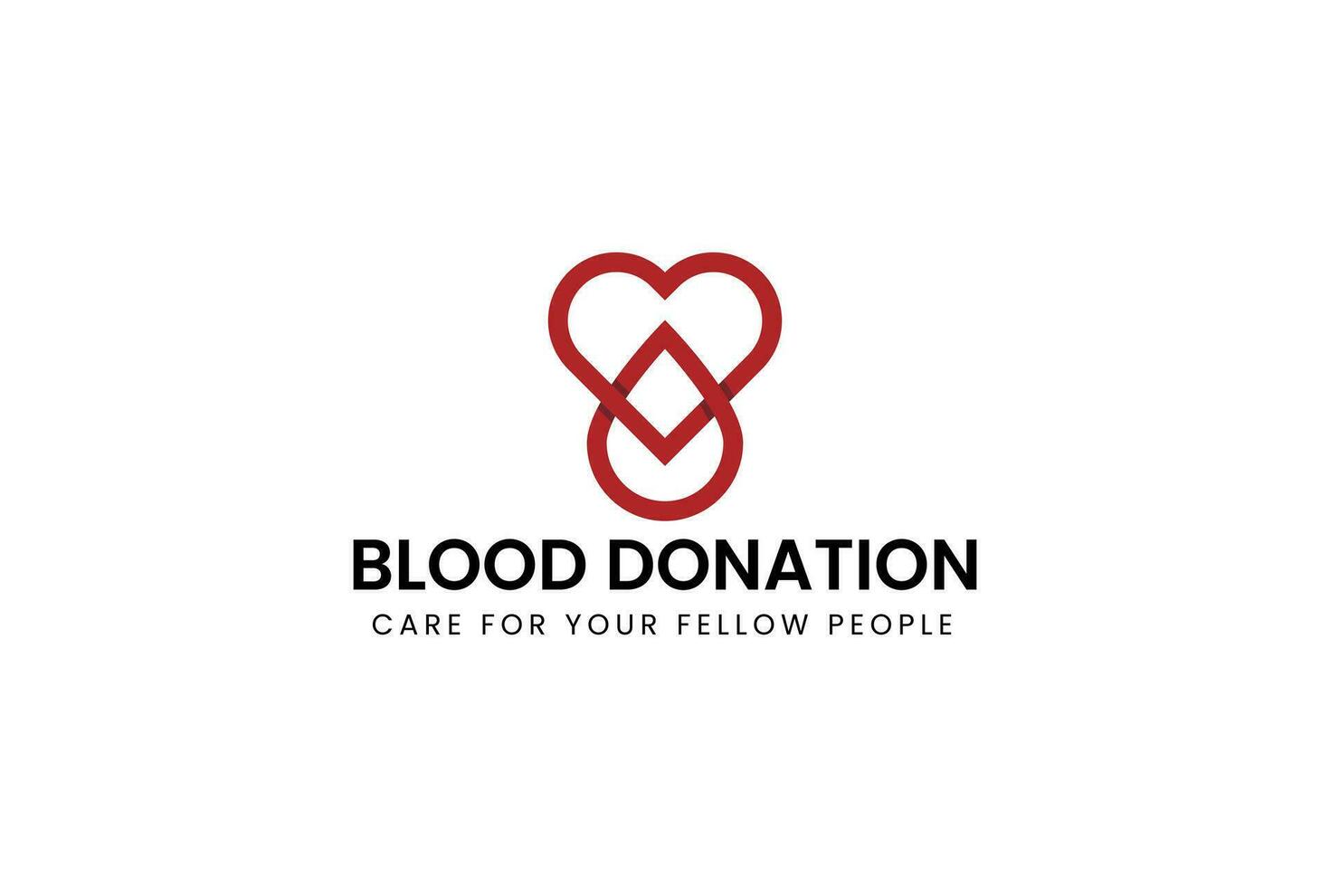 blod donation logotyp vektor ikon illustration