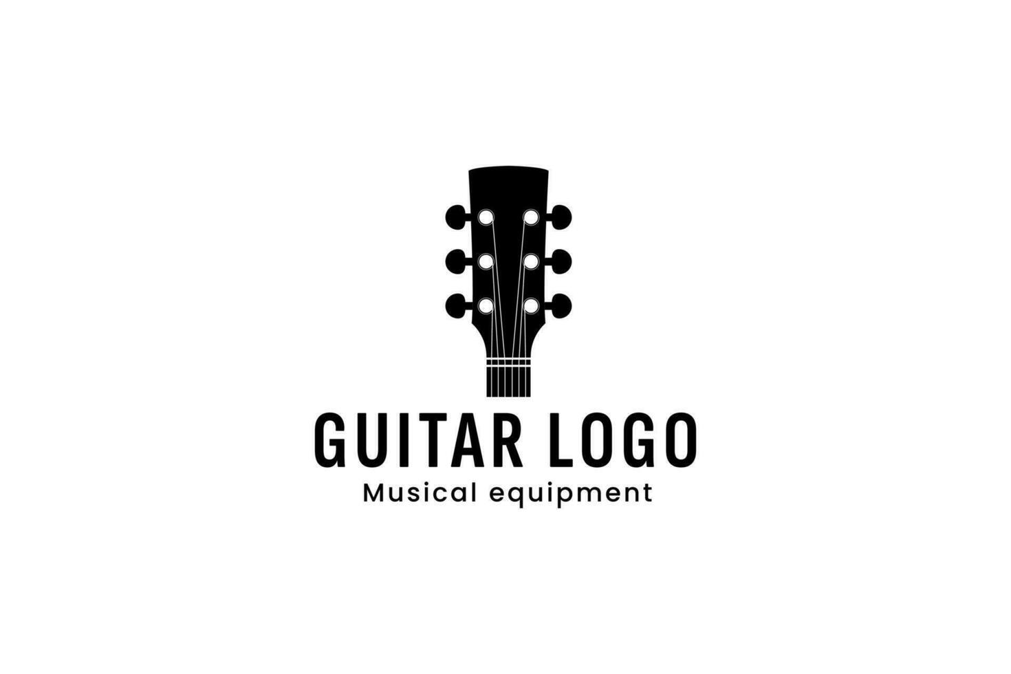 gitarr logotyp vektor ikon illustration